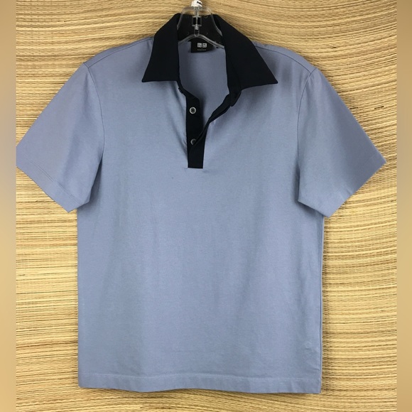 UNIQLO X THEORY Collaboration Airism Polo Shirt - Blue/Navy Size Stands Size S - Picture 5 of 12
